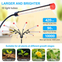Orchbloom adjustable tripod extended illustrating height range benefit for tall plants