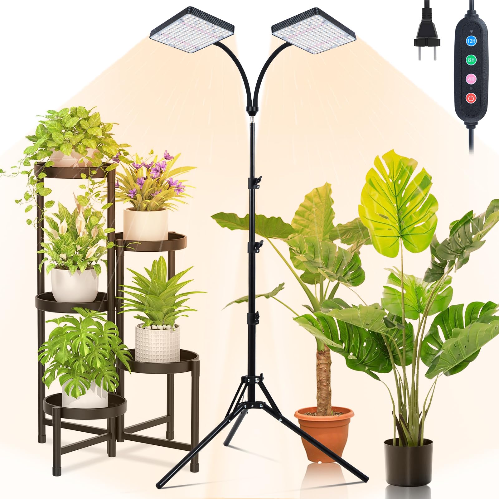 Orchbloom front view showing dual heads and bright, even coverage