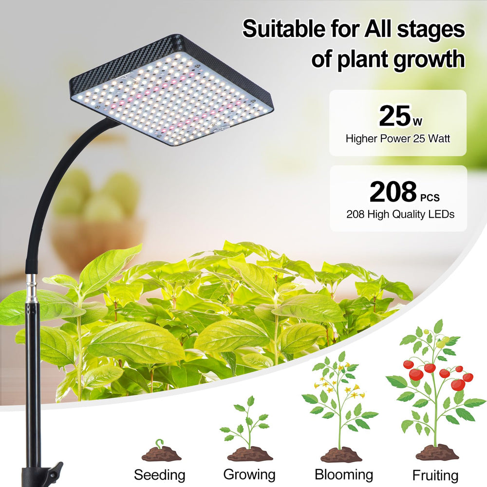 Orchbloom 360-degree gooseneck aimed at plants for precise directional lighting