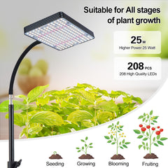 Orchbloom 360-degree gooseneck aimed at plants for precise directional lighting