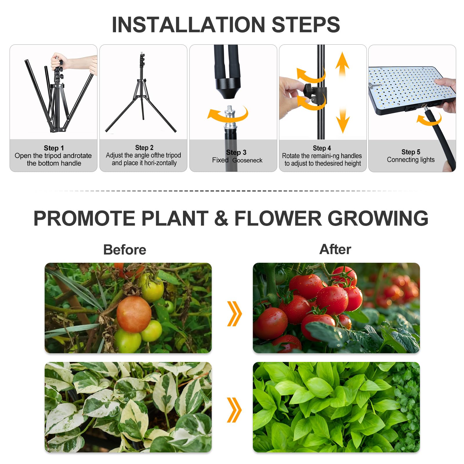 Orchbloom illuminating seedlings to promote healthy early-stage growth