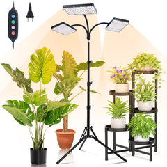Orchbloom front view of standing grow light showing full fixture and benefit full coverage