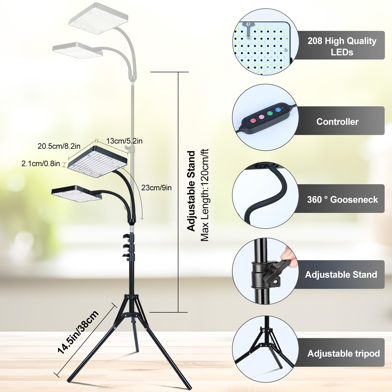 Orchbloom timer controls close-up offering hands-free automatic scheduling