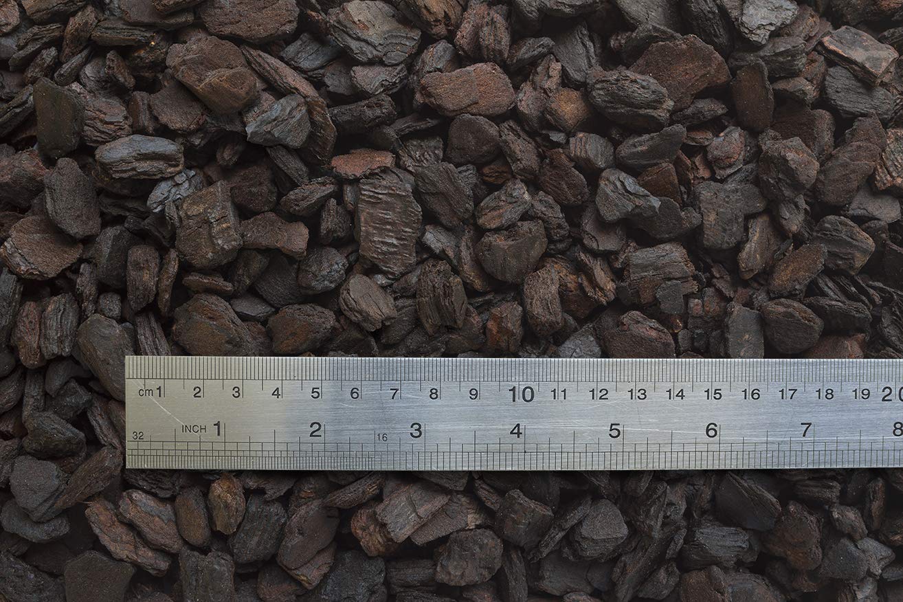 Orchiata closeup of bark chips revealing texture for better aeration benefit
