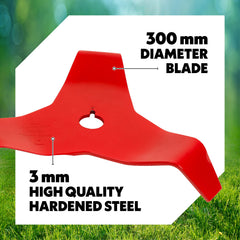 Close-up of Oregon three-tooth edge displaying hardened steel teeth for aggressive cutting