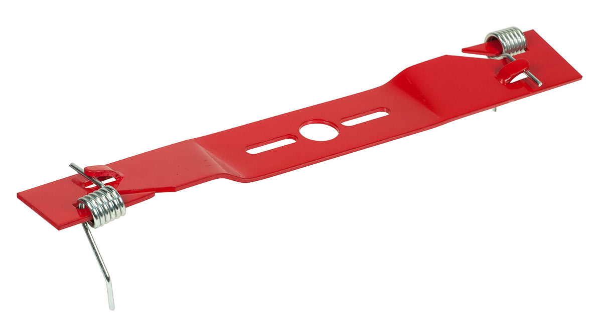 Oregon dethatcher blade front view showing fit and ready-to-install benefits