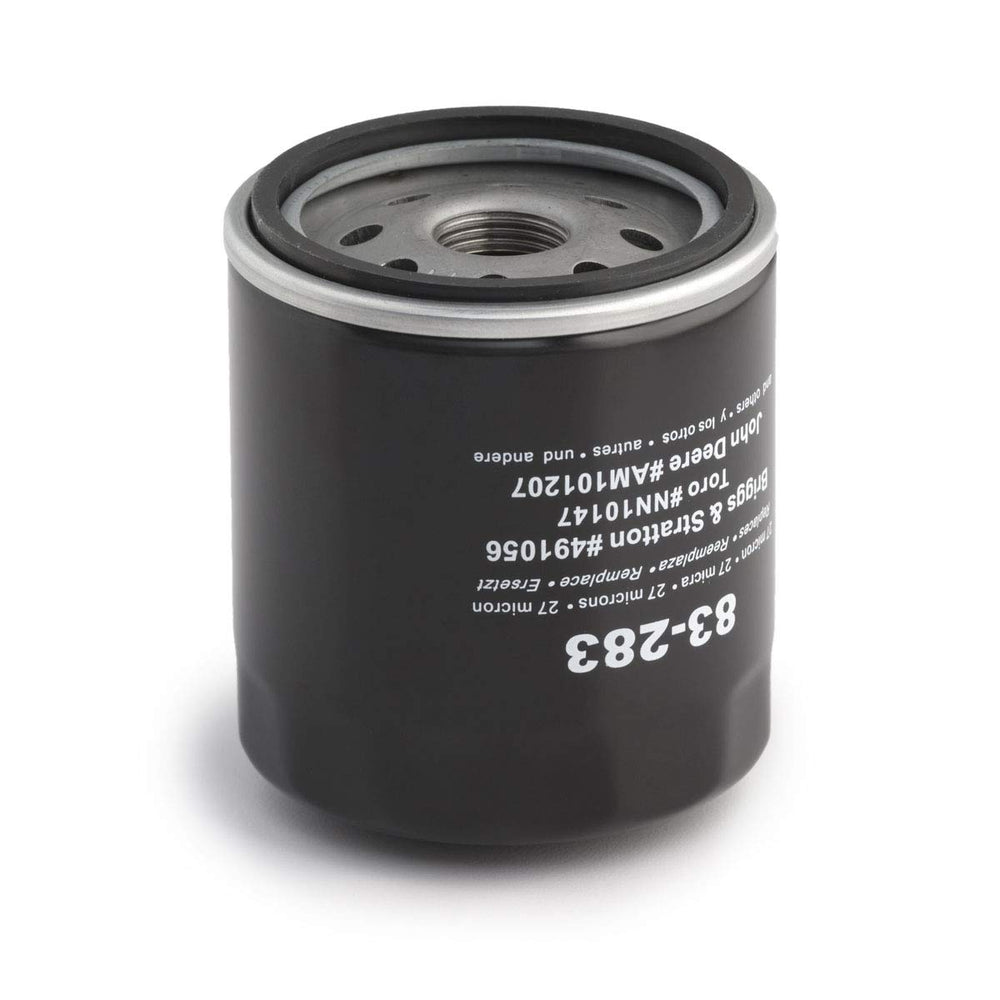 Oregon 83-283 filter close-up of gasket and threads highlighting reliable seal and easy installation
