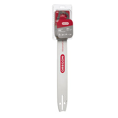Oregon AdvanceCut guide bar nose detail showing durable multi-rivet design and control