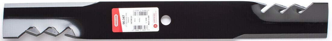 Oregon blade close-up of edge and thickness showing 0.203" steel for longer life