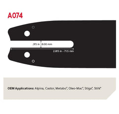 Oregon close-up of chain cutters showing chamfer chisel detail for easier sharpening