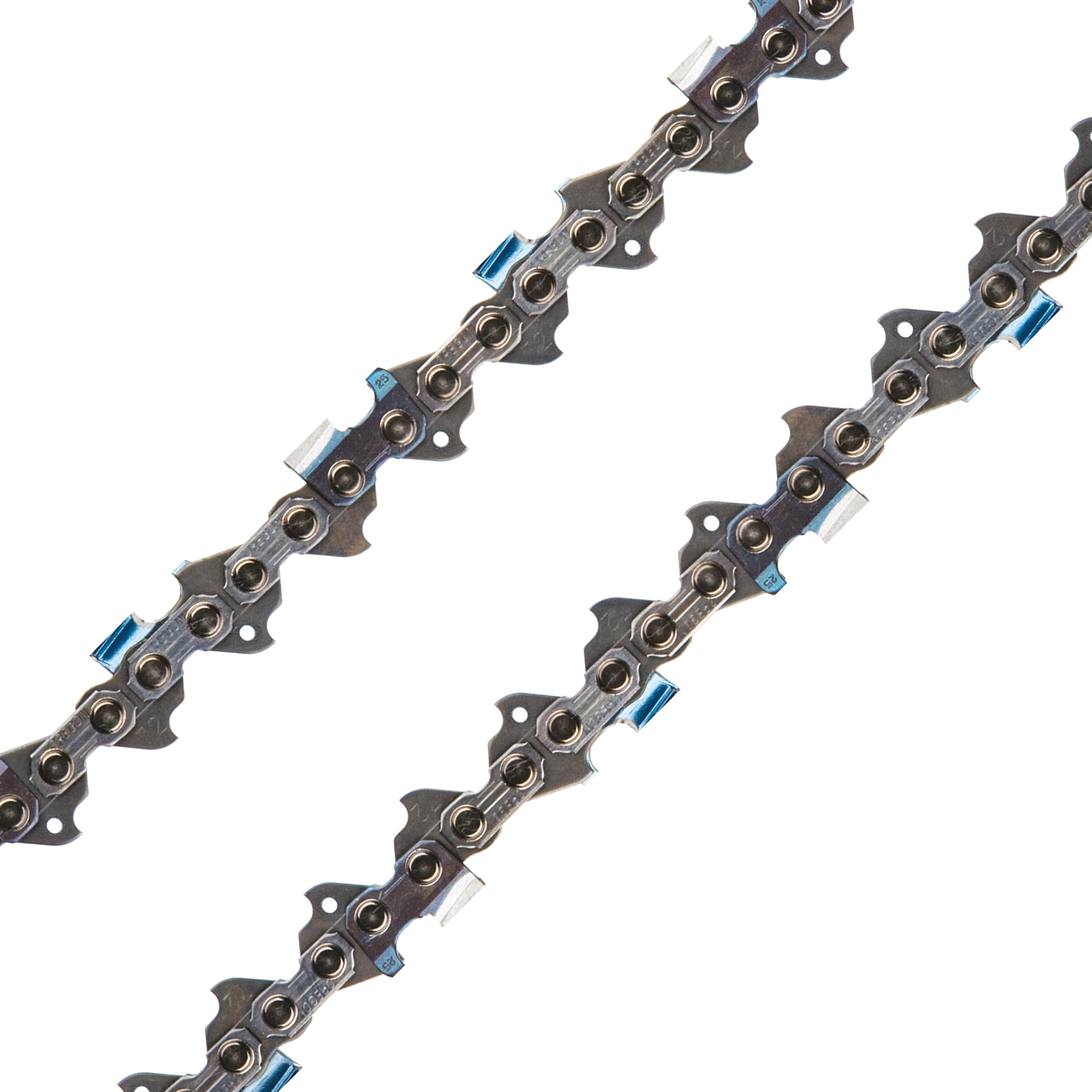 Oregon close-up of cutters and teeth, detailed view for sharpness and cutting efficiency