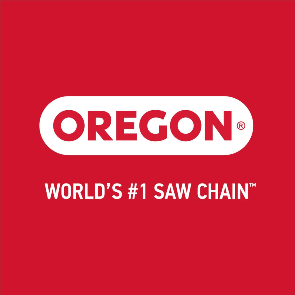 Oregon close-up of chain cutters and groove showing sharp chisel teeth for efficient cutting