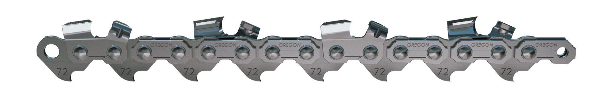 Oregon chain next to a 24-inch bar for scale to ensure correct length and fit