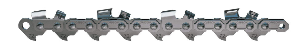 Oregon chain next to a 24-inch bar for scale to ensure correct length and fit