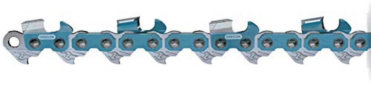 Oregon chainsaw chain front packaging showing model and fit for accurate replacement