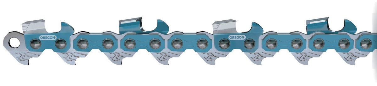 Oregon chainsaw chain front packaging showing model and quick identification