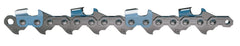 Oregon chain fitted on bar cutting a log demonstrating smooth efficient cutting