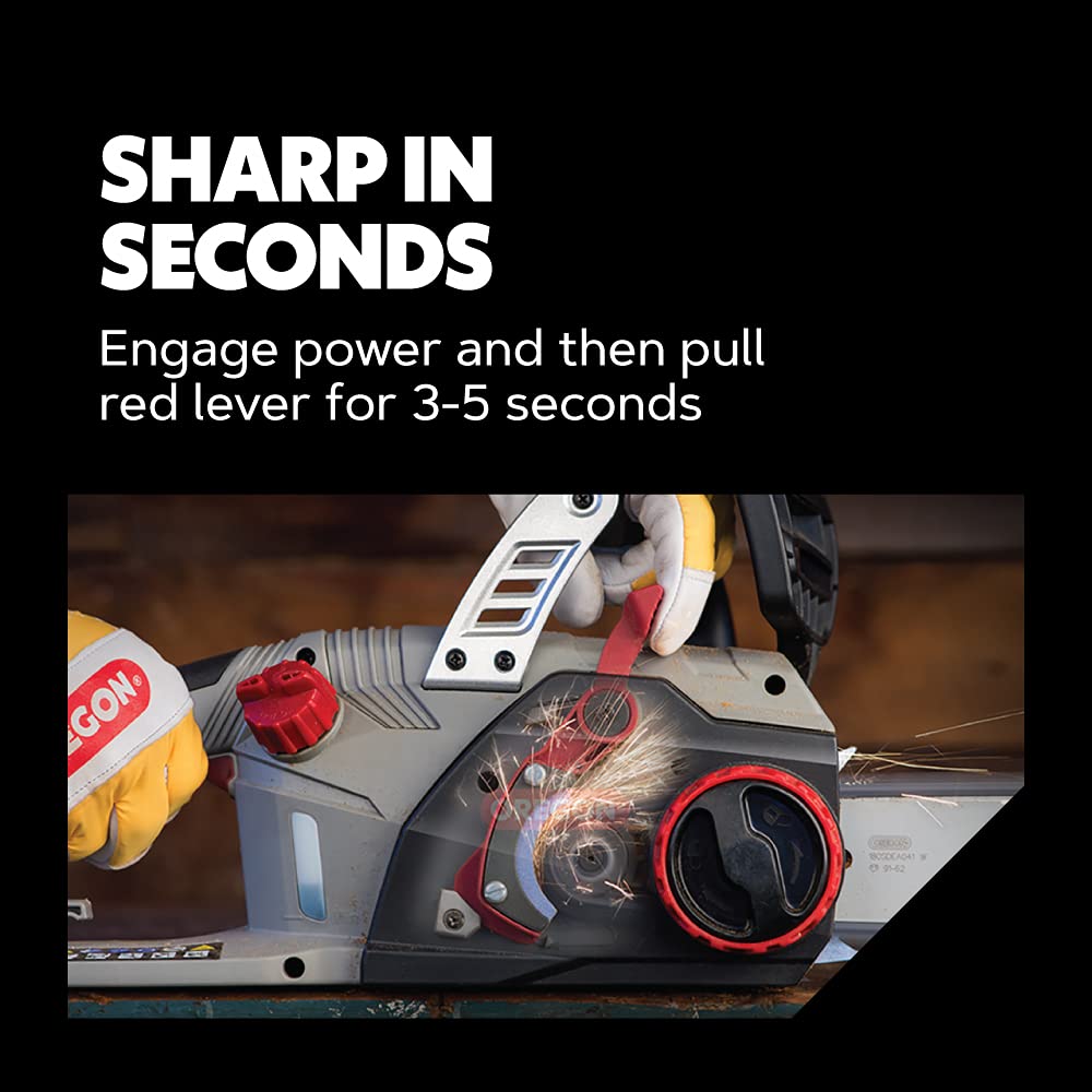 Oregon CS1500 cutting a tree limb demonstrating efficient pruning in home yards
