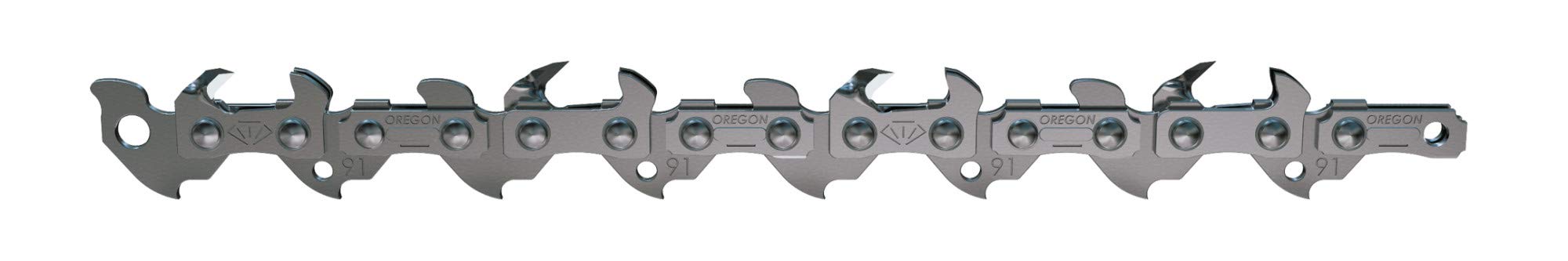 Oregon CS300 kit packaging showing chain and sharpening stone, fast replacement