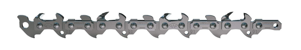 Oregon CS300 kit packaging showing chain and sharpening stone, fast replacement