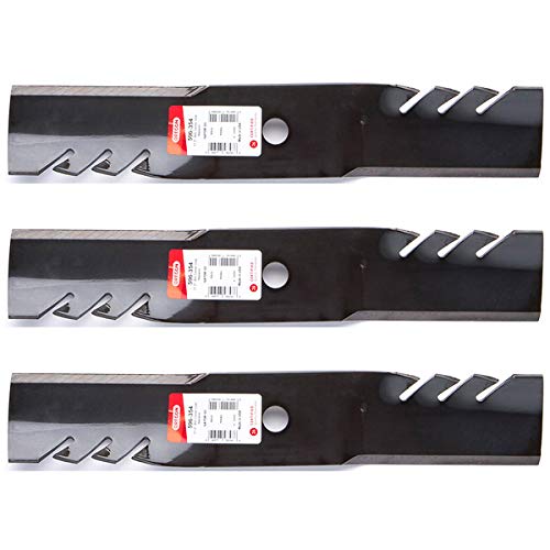 Oregon G5 blade front view showing mounting hole and cutting edge, durable replacement