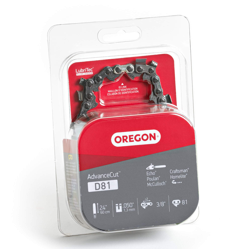 Oregon Lubri-Tec oiling system detail showing improved lubrication for longer life