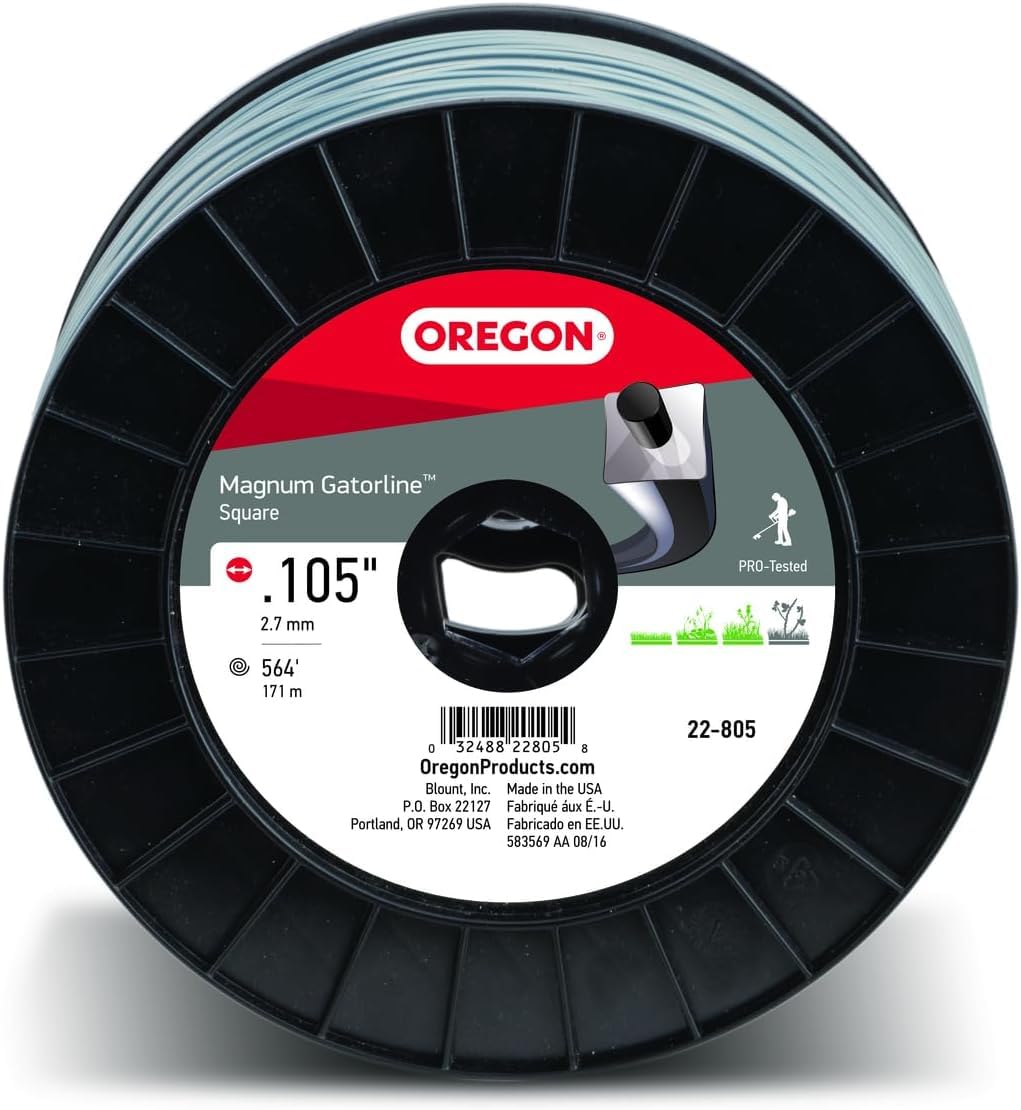 Oregon spool front view showing full 564-foot supply and durability