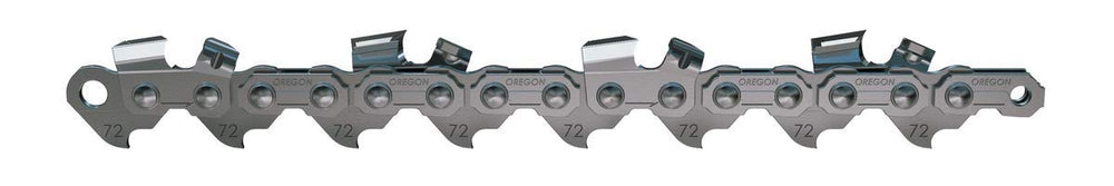 Oregon bar and chain beside measuring tape showing accurate 20 inch fit