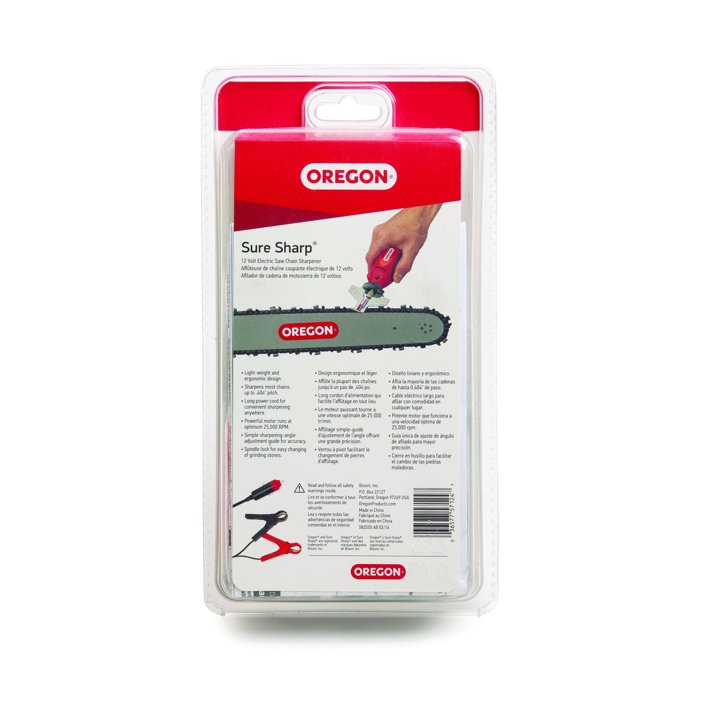 Oregon Sure Sharp sharpening stone closeup highlighting grinding surface for accuracy