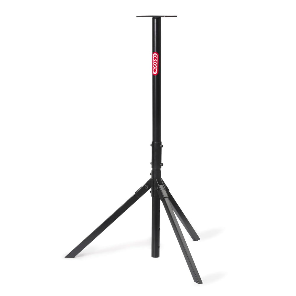 Oregon tripod stand front view showing stable platform and portable benefit
