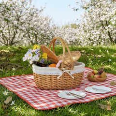 OrgaNatureQueen open picnic hamper interior displaying roomy storage and organization