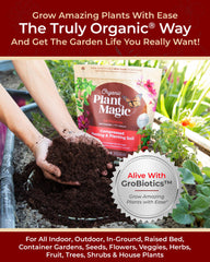 Organic Plant Magic close-up of soil texture showing airy coir and nutrient particles