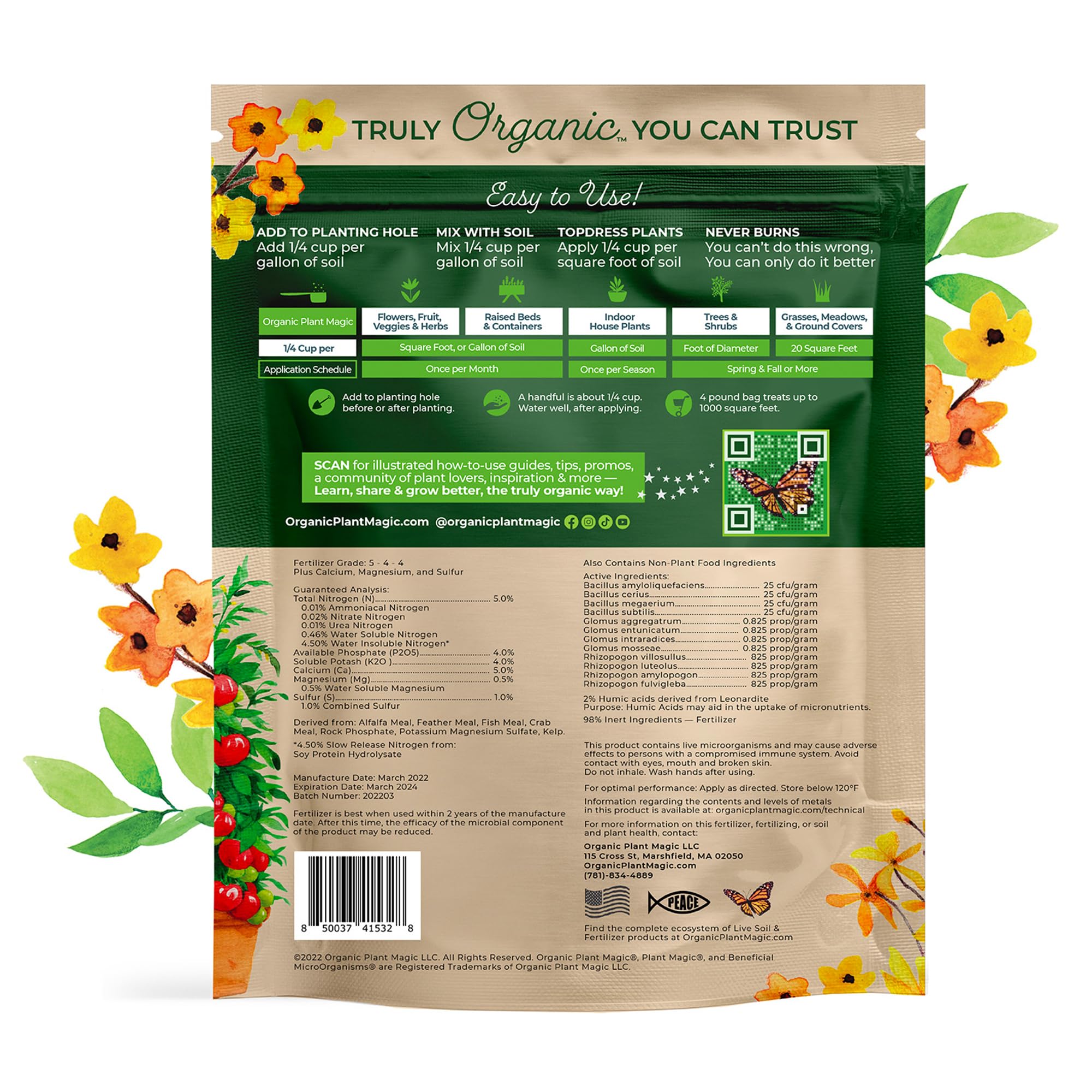 Organic Plant Magic close-up of slow-release granules for steady feeding