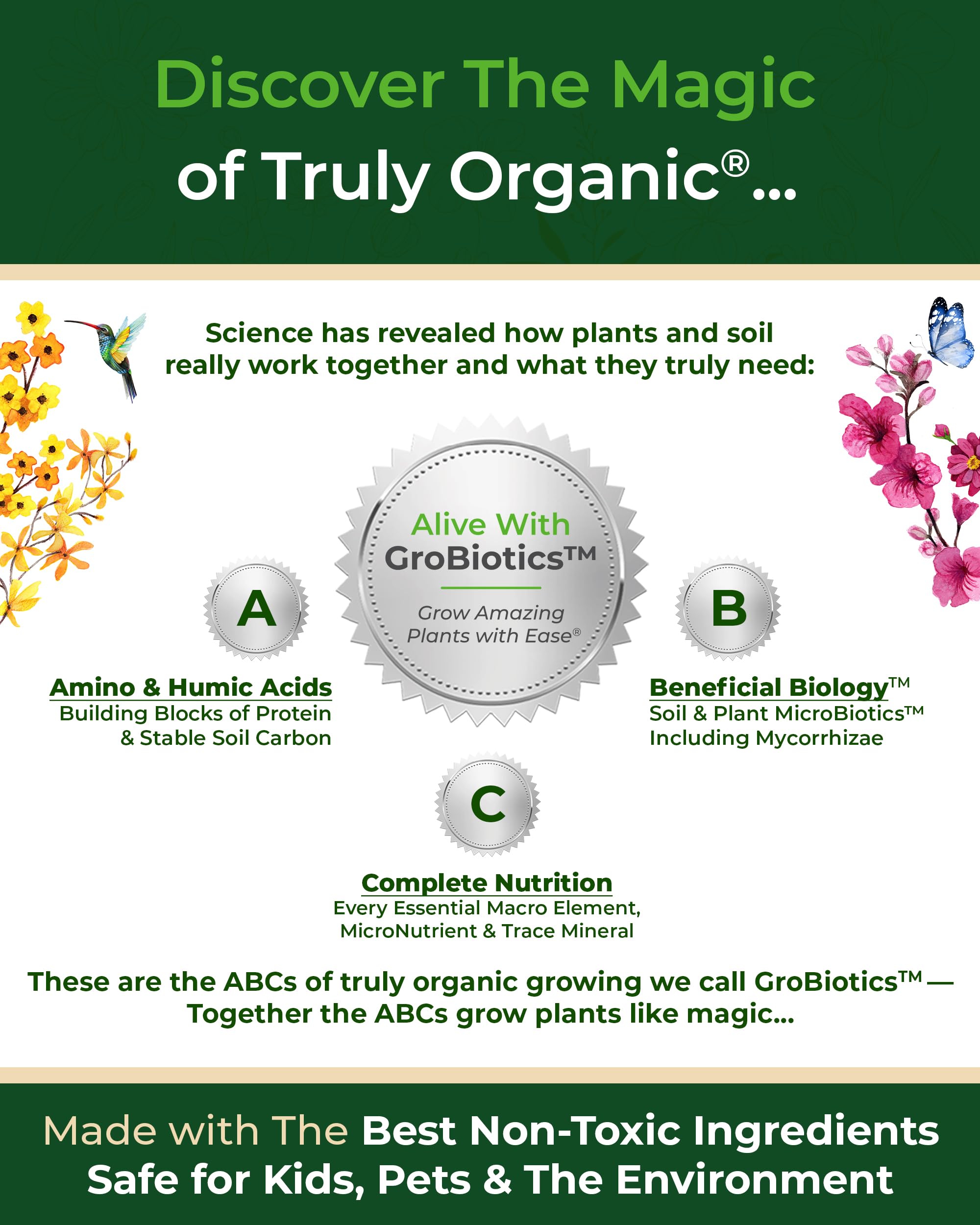 Organic Plant Magic applied to a potted plant to boost indoor growth
