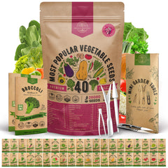 Organo Republic front packaging showing resealable bag and 40 packets for organized planting