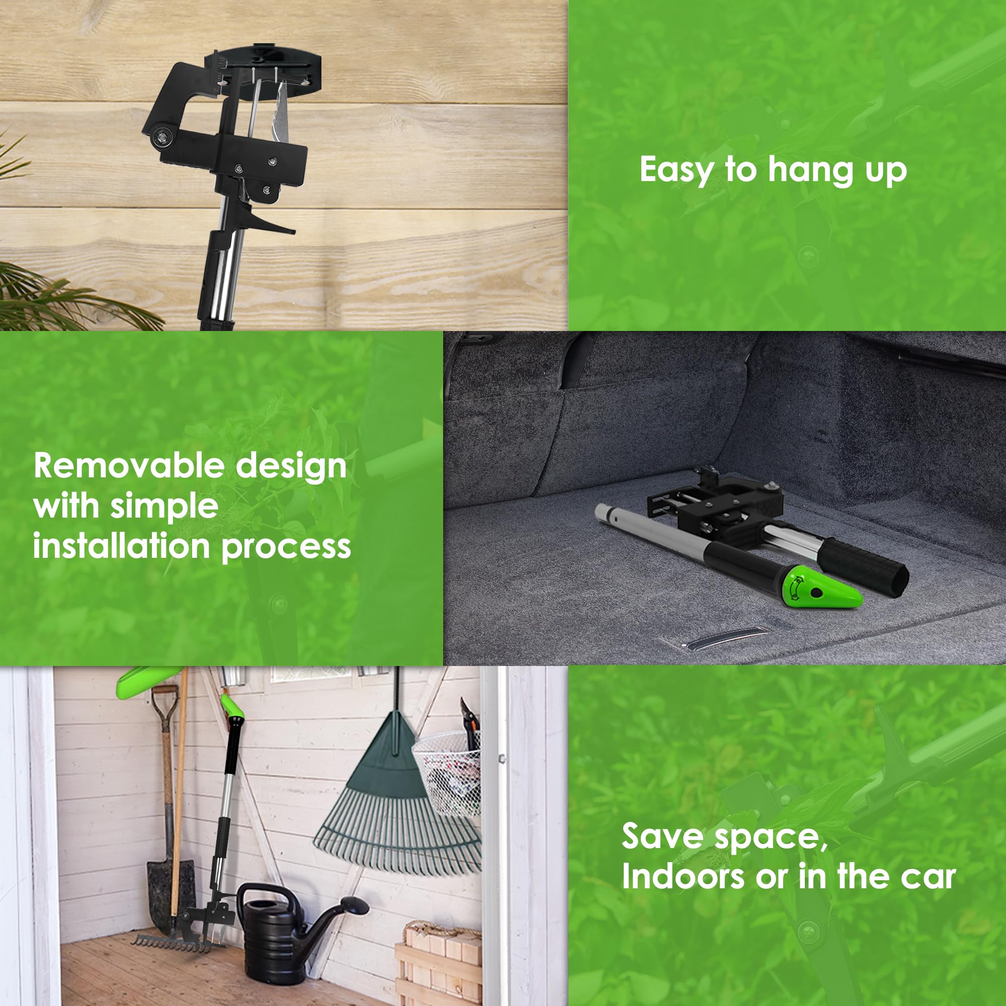 ORIENTOOLS in garden setting removing dandelions, convenient manual weeding