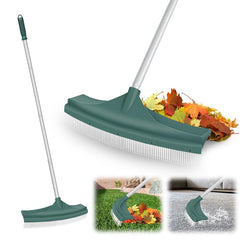 ORIENTOOLS front view of rake showing curved head and handle, fast debris removal