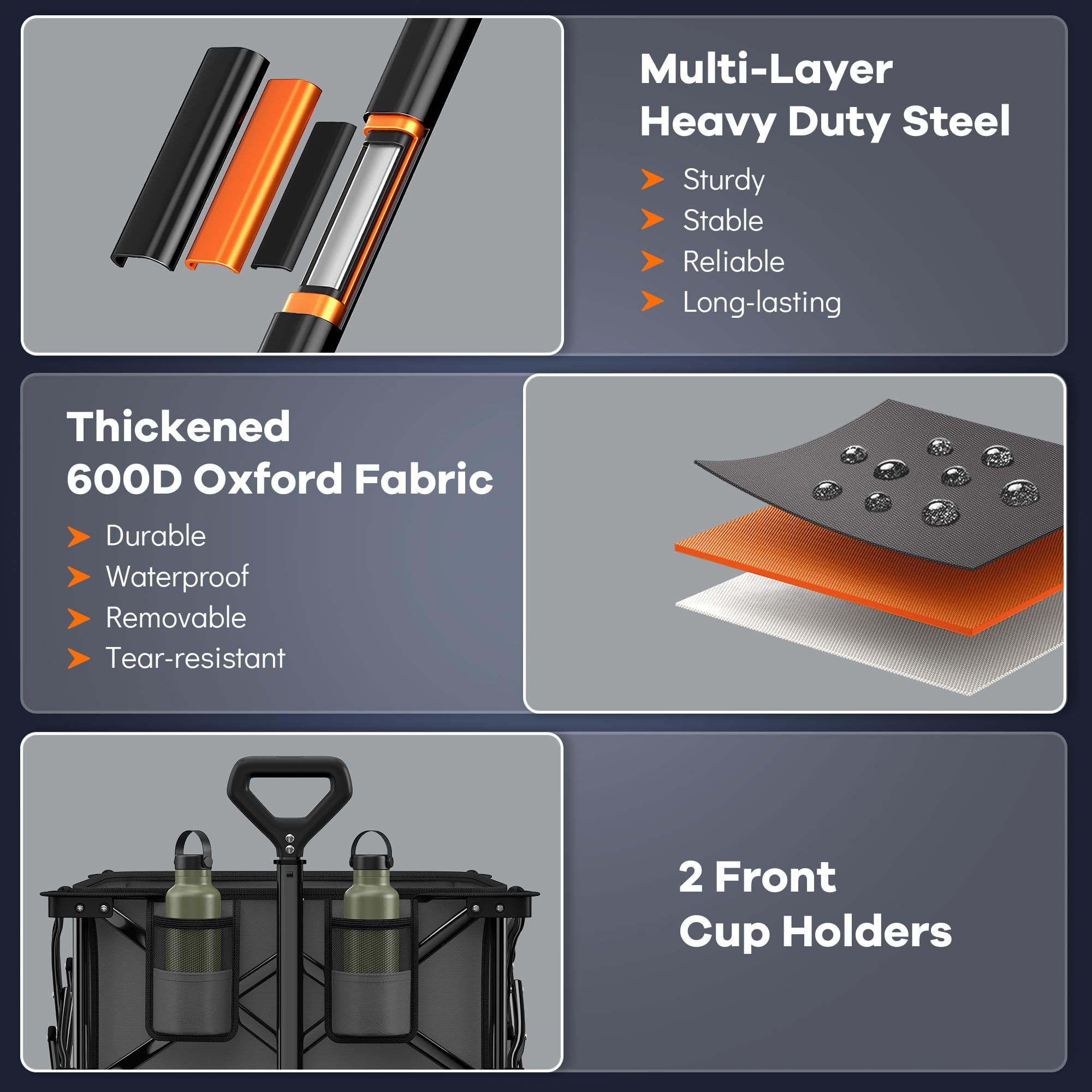 Originsure accessories layout with pockets cup holders cover and strap for organized storage