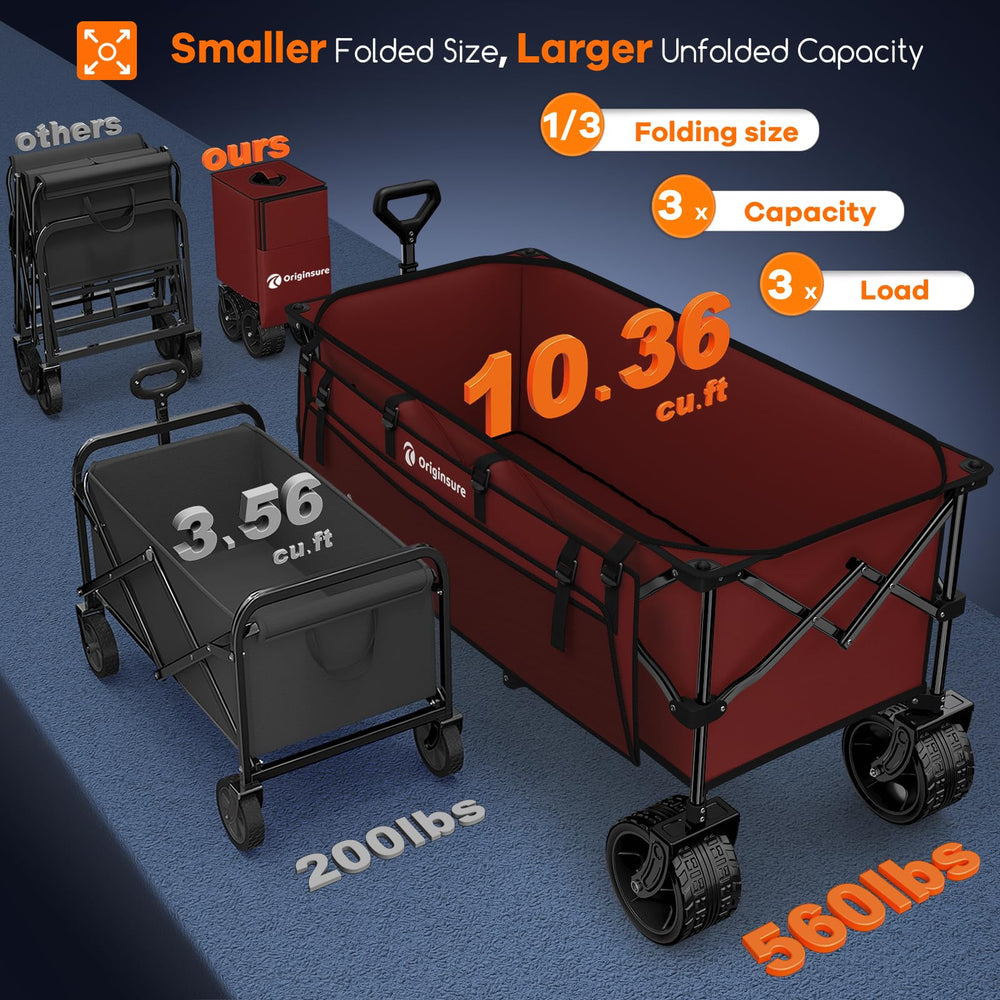 Originsure big wheel closeup highlighting all-terrain tread and smoother rolling performance