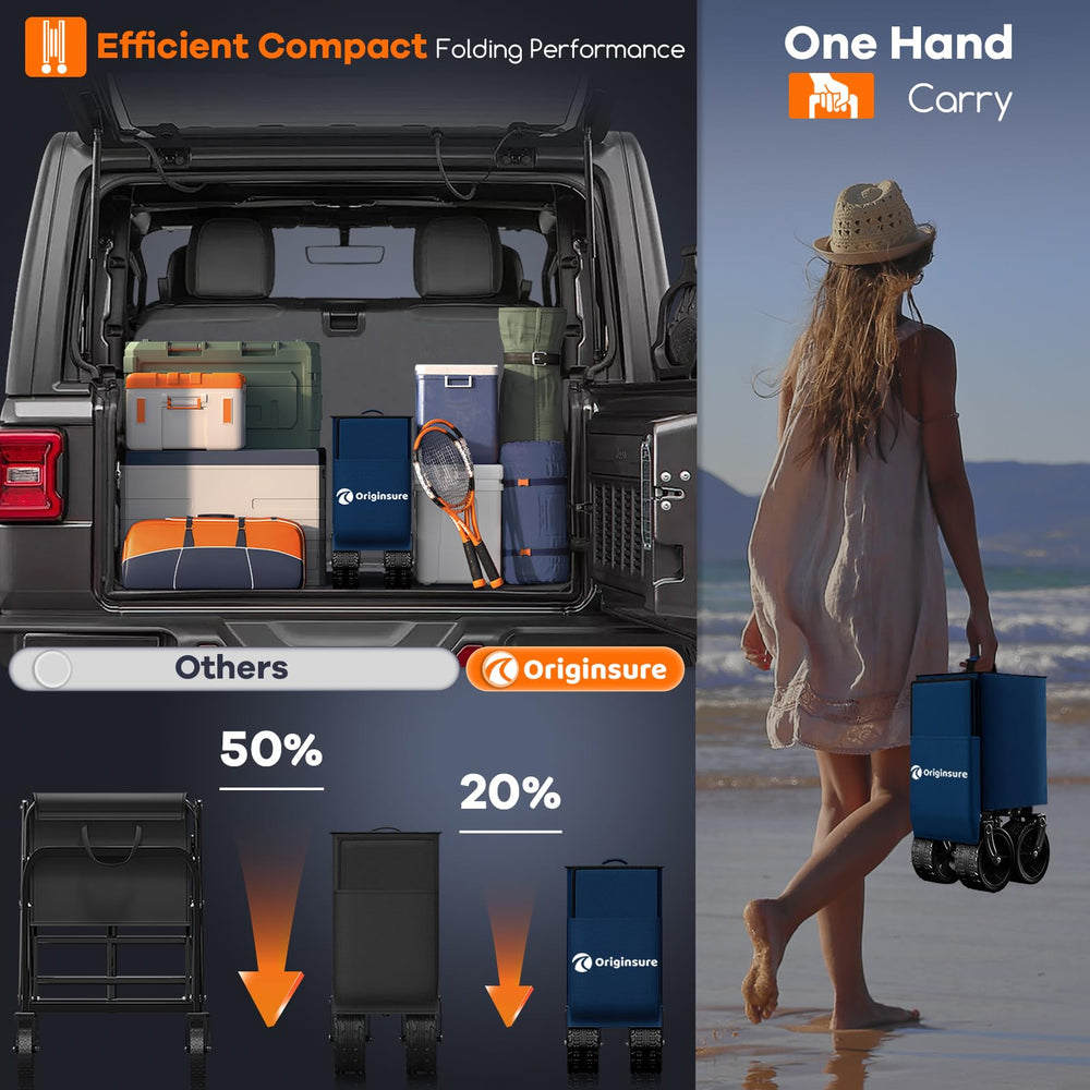 Originsure folded compact inside car trunk, saves space for travel