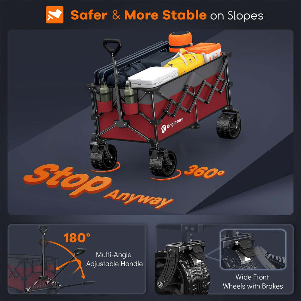 Originsure compact folded wagon in car trunk for space-saving convenience