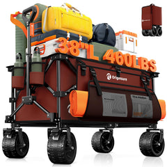 Originsure red wagon front view showing full cargo area and durable construction for easy hauling