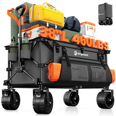 Originsure front view expanded showing large cargo area and sturdy frame benefit hauling more
