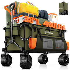 Originsure front view unfolded showing roomy cargo area and easy access
