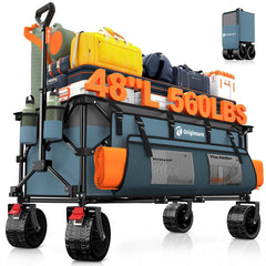 Originsure front view of wagon showing roomy cargo and sturdy frame benefit portability