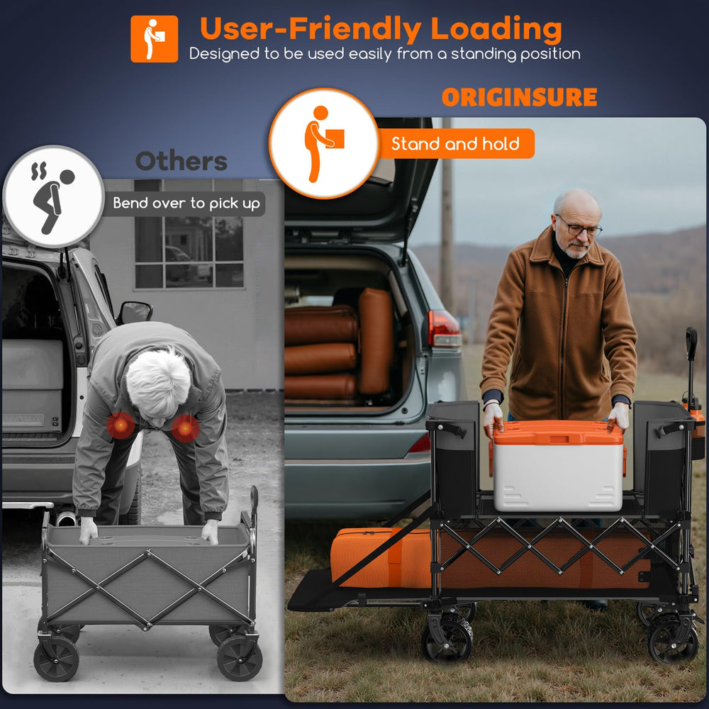 Originsure adjustable handle detail providing comfortable height control