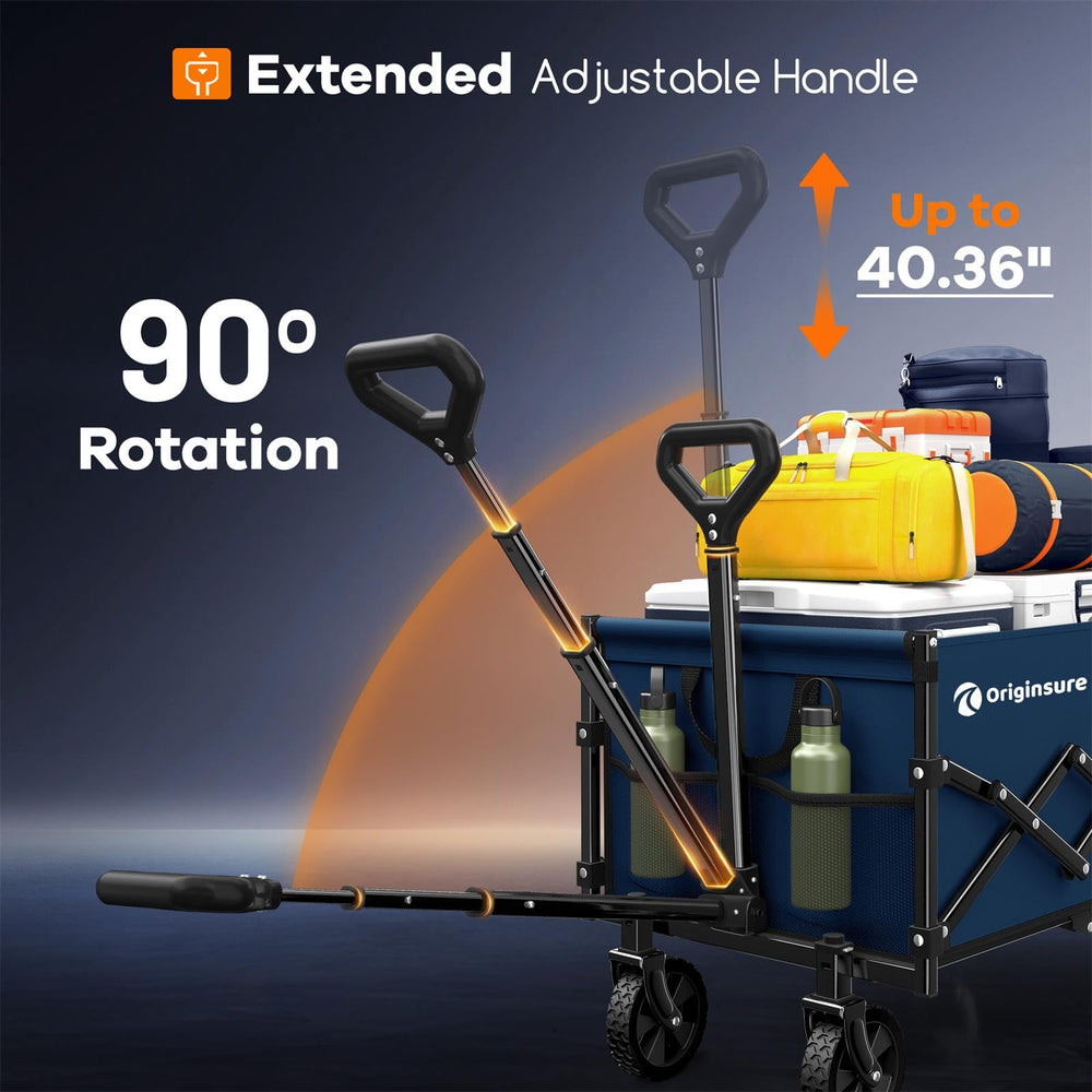 Originsure adjustable handle extended showing ergonomic pull height and user comfort