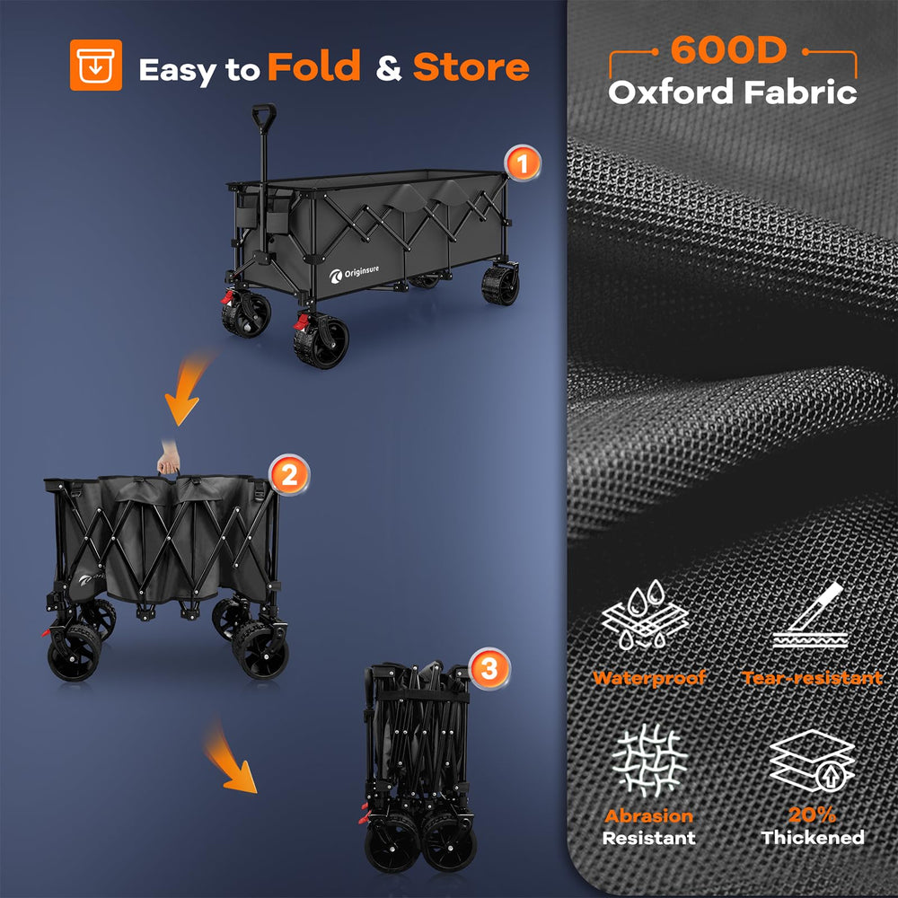 Originsure next to grocery bags showing strong 560lb load capacity