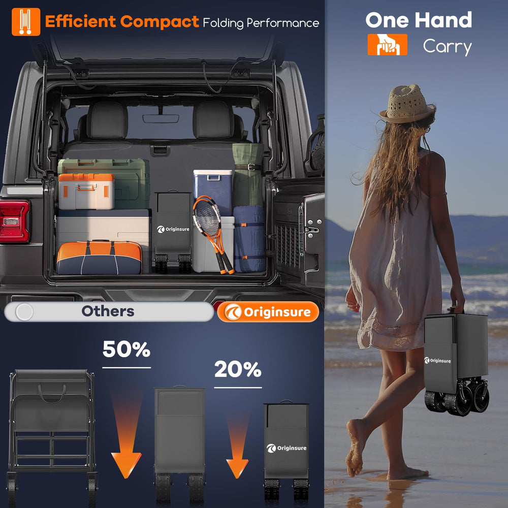 Originsure side pocket and cup holders showing organized accessory storage