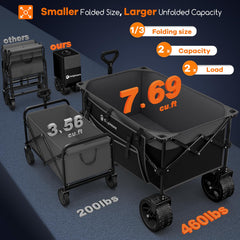 Originsure side profile unfolded with large cargo carrying more gear easily